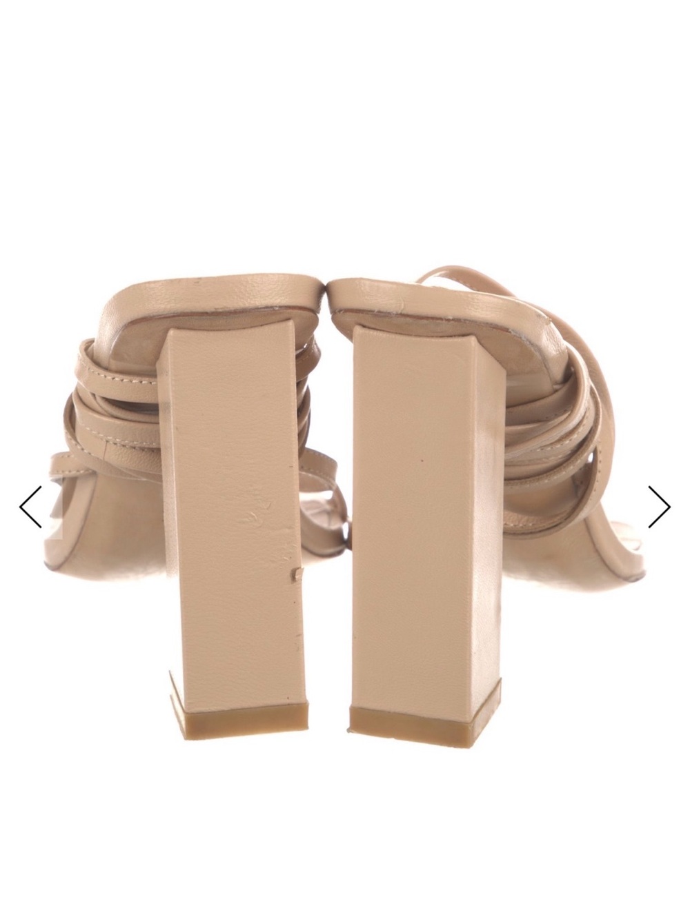 RAYE Nude Twisted-Strap Toe Loop Mules - Picture 3 of 4